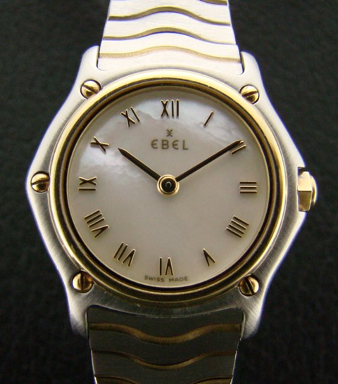 (image for) EBEL LADY STEEL & GOLD PEARL DIAL