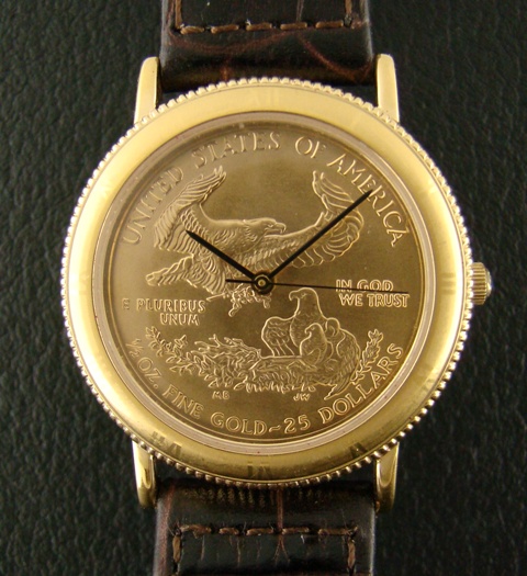 (image for) Gold Crest Watch With Pure Gold Dial