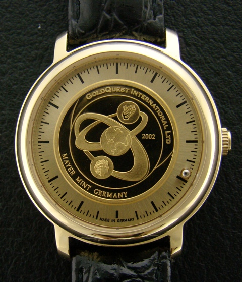 (image for) A Gold Crest Watch With Pure Gold Dial - LADY