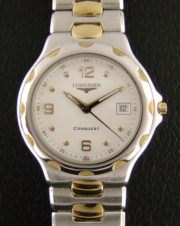 (image for) Longines Men Conquest Half Gold Watch