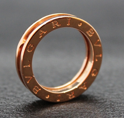 (image for) BVLGARI 18K PINK GOLD "B" ZERO RING