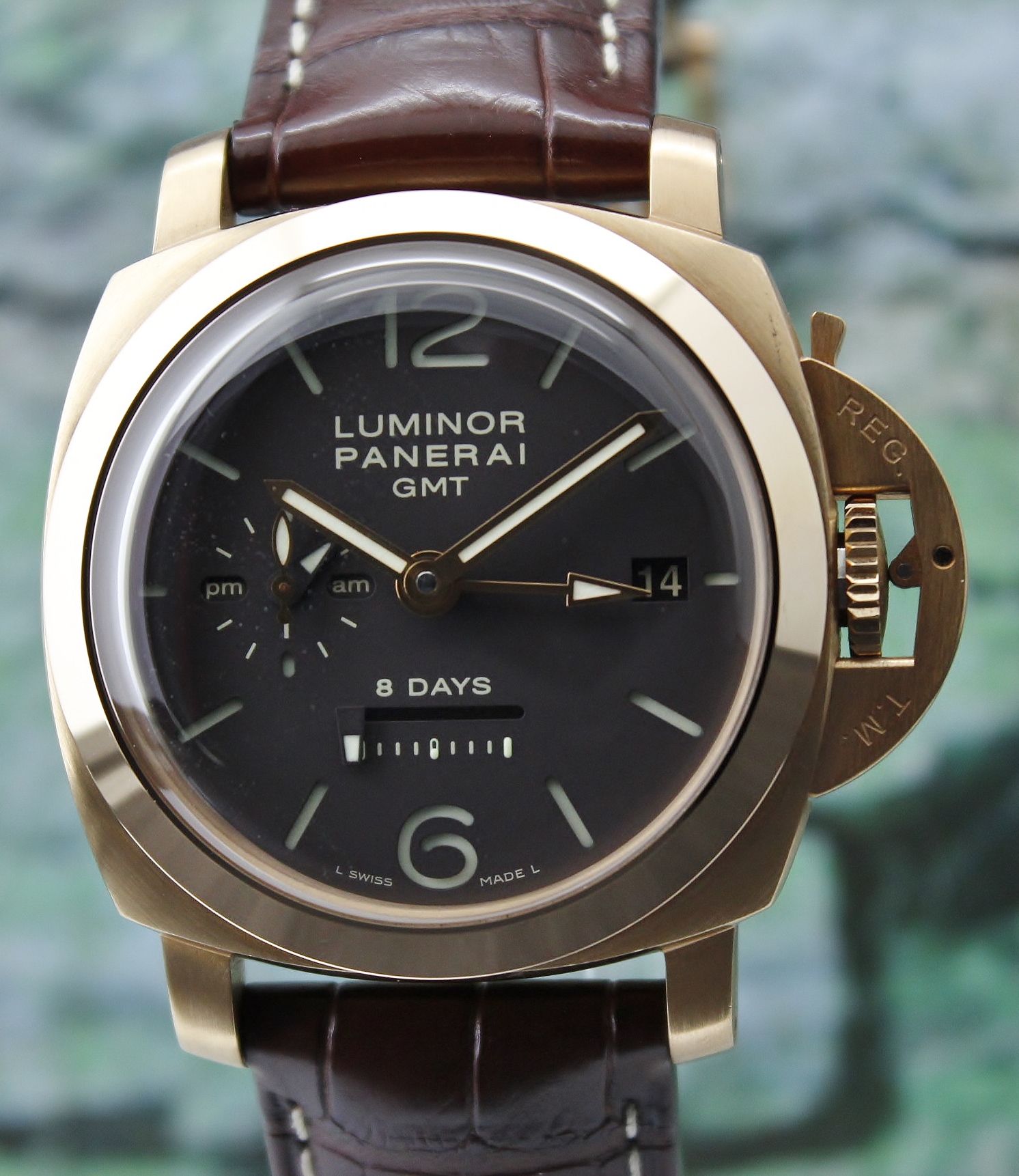 (image for) Mint Unpolished Panerai Pam 289 "O" 8 Day GMT 18K Rose Gold